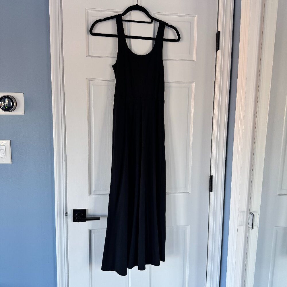 Alfani Petite Fit & Flare Midi Dress Black Tank Sleeveless Stretch PP